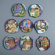 Refrigerator Magnet China Beijing Hangzhou Tiananmen Shanghai Overseas Beach Rubber Soft Magnetic Bl