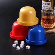 Dice Cup Color Cup Shaking Dice with Color Plastic Dice Cup with Base Base Support Letter Cup Entert