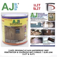 [100% ORIGINAL] AJ ALFA WATERPROOF PAINT DEEP PENETRATION & COLORLESS ANTI FUNGUS / SLAB LEAK (1LIT 