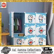 New Doraemon 9 cube DIY Multipurpose Wardrobe Cabinet Clothes Storage Organizer Almari Rak