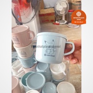 Combo of 5 plastic cups with lids for babies Hokori Viet Nhat (6030) Heat-resistant cups for babies 