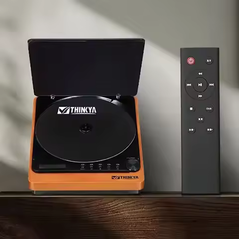 New CD Player Wooden Retro Bluetooth 5.1 Lossless HIFI CD Player USB Read Play Infrared Remote Contr