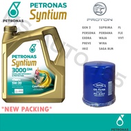 Petronas Syntium 3000 5W30 Fully Synthetic 4L Kereta Minyak Hitam