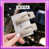 Beauty 2u ( 2pcs) Korean Suit Pearl Hair Clip Word Folder Lady Adult Hair Accessories Fashion Exquis