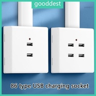 GOO Home Office USB Wall Socket Panel 2 Port 4 Port  Speed Charging Outlet