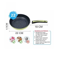TEFLON 22 CM NON-STICK FRYING PAN OIL-LESS FRYPAN 22 CM