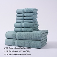 cod8 PCS BATH TOWEL SET COTTON MENS FACE TOWEL HAND TOWEL LADIES LUXURY TOWEL SET HOTEL SAUNA GIFTS 