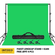Stand backdrop Package+Best Quality backdrop Fabric IMPODIO uk. 2x3m