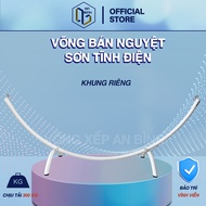 Võng Bán Nguyệt Chính Hãng An Bình Khung Thép Mạ kẽm Sơn Tĩnh Điện Trắng Sữa Chịu Lực 300Kg Lưới Võn