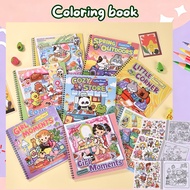 32 Page Spiral Bound Doodle Coil Coloring Book,Spiral Doodle Art Coloring Book for Adults Relaxation