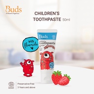 Buds Organics BOO Children's Toothpaste with Fluoride - Strawberry (50ml)