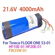 4000mAh for Tineco FLOOR ONE 1.0 FW25M-01 FW25W-01 FW09010ECN HF10E-01 HF20E-01 S3-01 Vacuum Cleaner