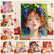 Frame-/32*40cm/40*50/50*60-Coloring by number painting WOMEN COLOR frame, brush, paint
