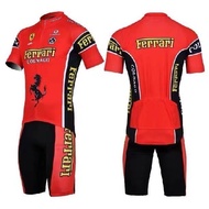 Merah Ferrari Mountain Bike Jersey Berbasikal Lengan Pendek Jersey Basikal Dinamik Berbasikal Atas S