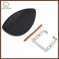 YELGIRL Violin Chin Rest​, ​Softwood Strip Bracket​ ​Standard Bracket​ ​Ebony Chin Rest​, Comfort​ ​