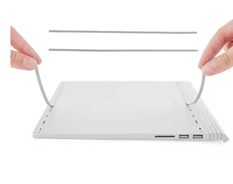 2Pcs Rubber Feet Bottom Non-slip Strip With Side Key Replacement For Microsoft Surface Book 2 Book 3