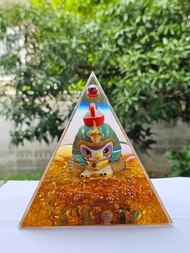 พีระมิดออกอน สุริยเทพฮอรัส ขนาด 15x15x17 cm. Pyramids Orgonite