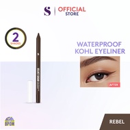 SOMETHINC Velvet Sugar Kohl Waterproof Gel Eyeliner - Eyeliner Pensil Warna Hitam & Gold Mudah Digun