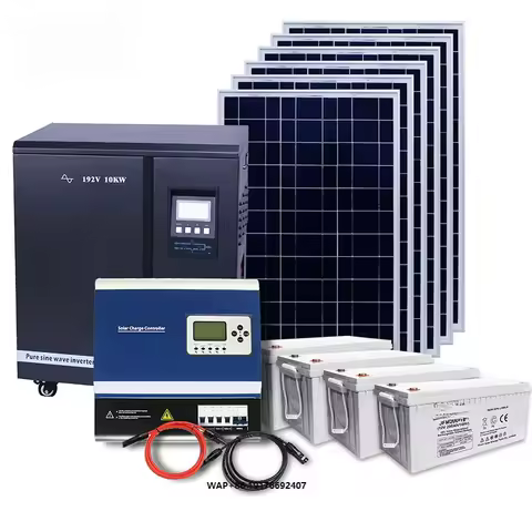 10kw Complete Home Energy System 10000w Solar Panel Kit Off Grid Solar Power System