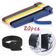 Colorful Reusable Velcro Cable Ties Wire For Wire Wrap Managemen, Tape Nylon Straps Cord Organizer Keeper Holder