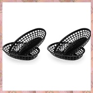 48Pcs Plastic Basket Serving Tray French Fries Basket Oval Fast Food Tray Restaurant Bar Fries Food