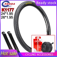 KENDA Bicycle Tyres 26/24*1.95 Inch MTB Tire Antislip Durable Mountain Bike Tyre with Inner Tube Cycling Accessories
