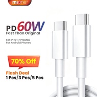 Mione 60W PD Cable USB C to Type C ToCable Fast Charger 20W PD Quick Charge QC3.0 For Android Phone 