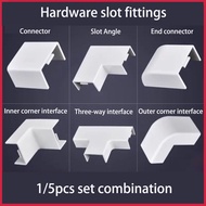 5pcs PVC white wire Elbow slot Outer corner slot Inner corner slot three-way hardware cable slot acc