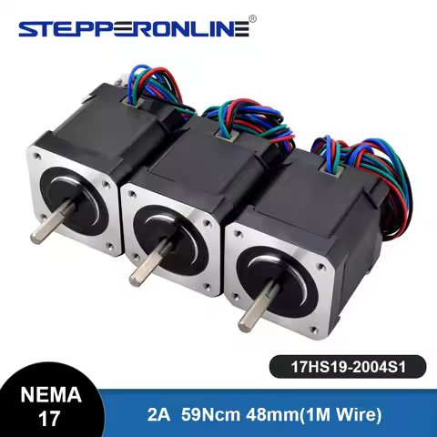 Nema 17 Stepper Motor 48mm 42BYGH Stepping Motor 2A (17HS19-2004S1) Motor 4-lead 1m Cable for 3D Pri