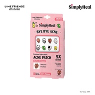 Simplyheal LINE FRIENDS minini Mini Running Crew Day & Night Premium Hydrocolloid Acne Patch 20s