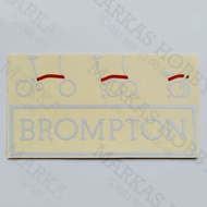 Quality Brompton Icon and Text Line Stickers