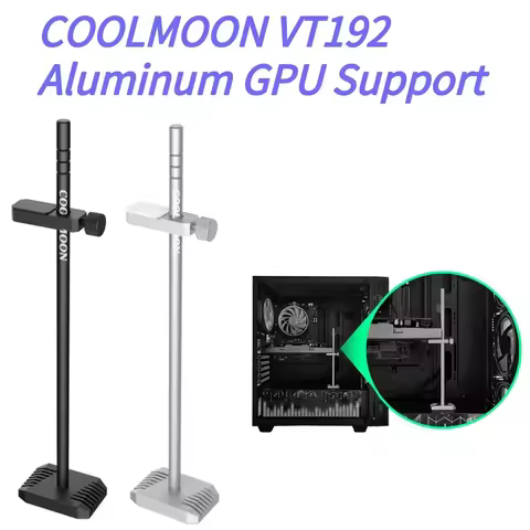 COOLMOON VT192 192mm Aluminum Alloy Graphics Card Support Video Holder Stand Sag Bracket for Desktop