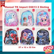 School Bag Backpacks For Kindergarten Girls Elementary School Paud Catenzo Junior Cmm 279 Li Imported 3D Spiderman Wool Bags