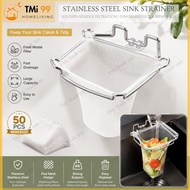 TMi Drainer Stainless Steel Sink Strainer Leftovers Kitchen Waste Artifact Kitchen Supplies Sink Dis