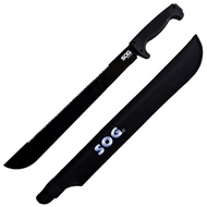 S&W. ใบดำ ทรงมาเชเต้ ด้ามยางกันลื่นสีเขียว-ส้ม ใบ 7 นิ้ว ด้ามไม้แดงตัดดำ บังคมแกะสลักลายสวยงาม มีดเด