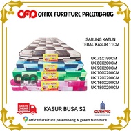 kasur busa matras lantai extra bed olympic sarung katun s2 tebal 11cm