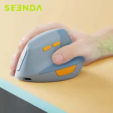 Seenda Vertical Wireless Mouse Type C Rechargeable Ergonomic USB & Type C Mice for Laptop Laptop PC 