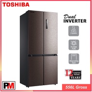 ✓ↂToshiba GR-RF610WE-PMY Multi Door Fridge Dual Inverter Refrigerator Peti Sejuk