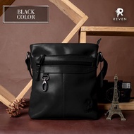 REVEN LEATHER -  Tas Selempang Pria Kulit Sapi Asli Reven Key Holder tas bahu kulit pria branded merk