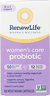 Renew Life Ultimate Flora, Womens Vaginal Probiotic 50 Billion 60 Vegetarian Capsules