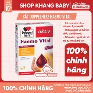 Doppelherz Haemo Vital iron supplement pills to help prevent anemia Box of 30 pills - KHANG BABY