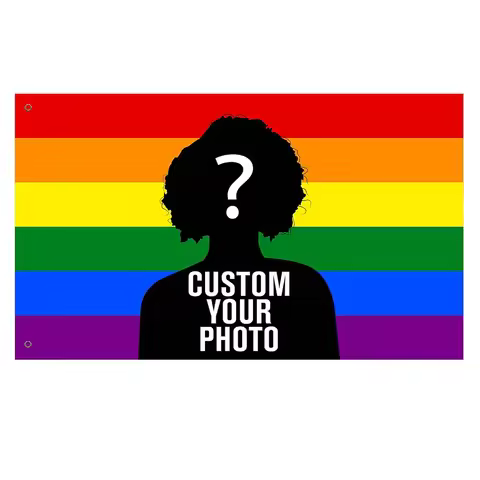 Custom Rainbow Pride Decorative Flag Personalized LGBTQ Flags For Bedroom Room Dorm Concerts Outdoor