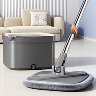 Self Wash Spin Mop 3.0 Set with 3cloth Flat Mop 360 Rotating Floor Mop with Turbo Flushing Bucket