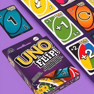 1PC Mattel Officially Licensed UNO Cards Casual Party Style UNO Flip! Board Game Cards Family Party 
