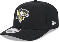 New Era NHL 9SEVENTY Stretch-Snap Adjustable Snapback Hat Cap One Size, Pittsburgh Penguins - Black,