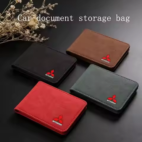 Car Logo Driver License Holder Cover Case for Mitsubishi Lancer Ex Mirage V33 G4 26 OTO ASX L300 Mon
