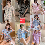 Pyjamas Collar Suit Soft Fabric Plus Size pyjams nightwear sleepwear loose Pyjamas Plus Size/Baju Tidur Pasang睡衣睡裙舒适睡衣
