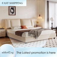 adderf2.sg Mattress Genuine Leather Bed Frame Minimalist Bed High-End And Storage Bed Frame With Mat