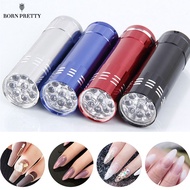 BORN PRETTY Mini 9 UV Light Lamp LED Flashlight UV Gel Adhesive Glue Curing Lamp Light Handheld Nail