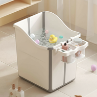 spacioz - 可摺疊感溫幼兒澡盆 智能溫顯兒童泡澡桶 嬰幼兒浴盆 寶寶洗澡桶 嬰兒游泳桶 - 白色